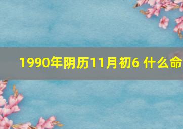 1990年阴历11月初6 什么命